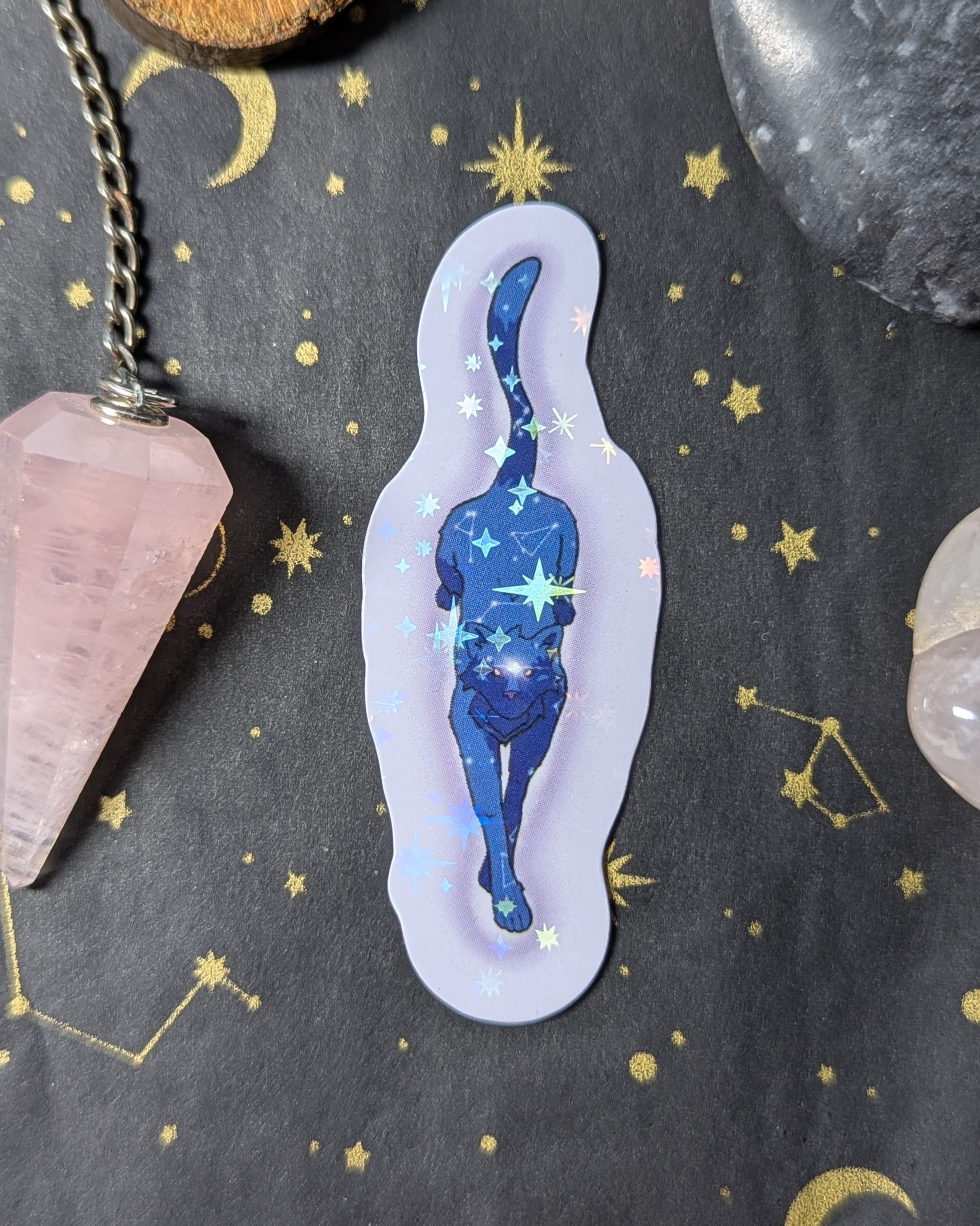 Celestial cat: Guardian of the Stars Sticker