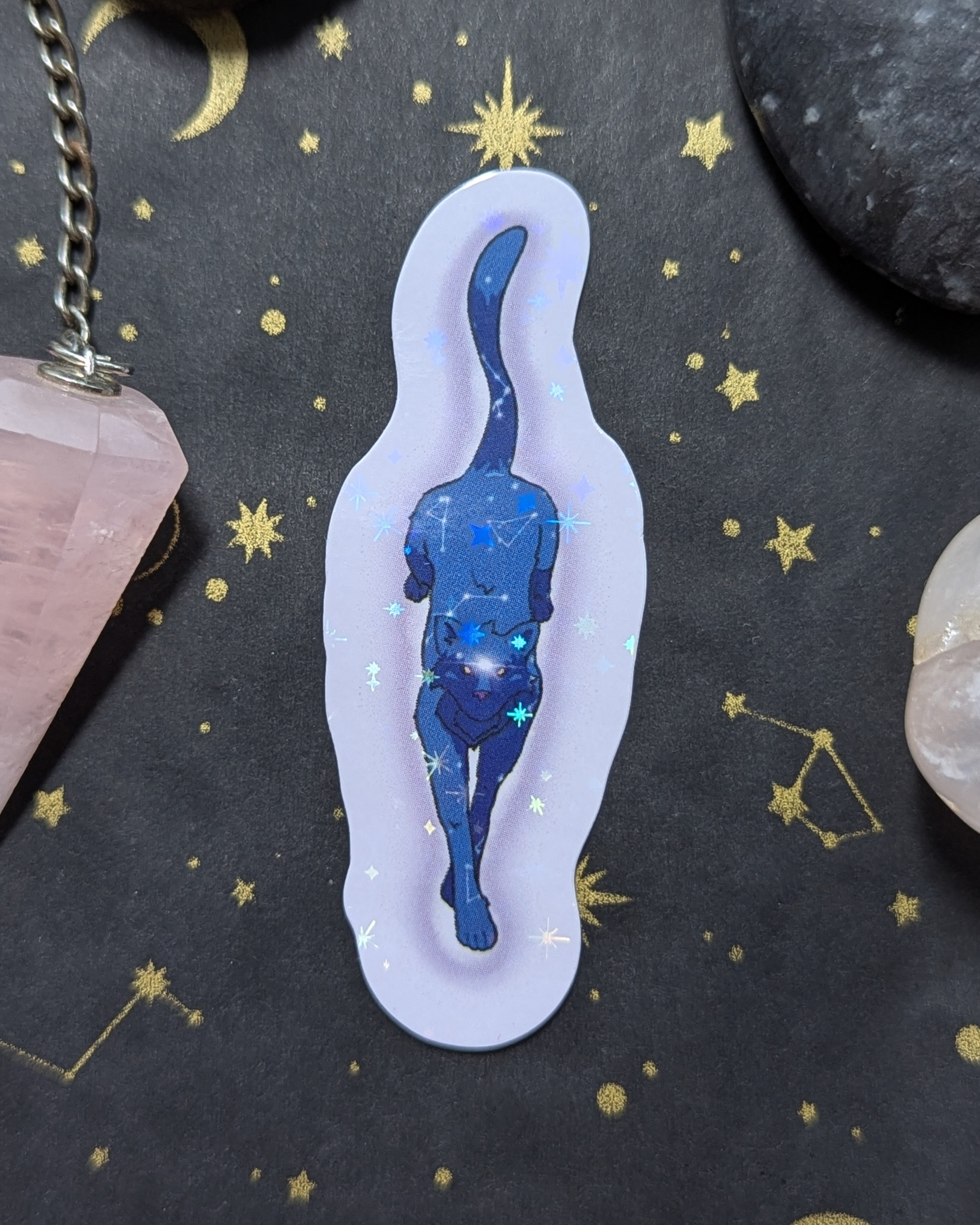 Celestial cat: Guardian of the Stars Sticker