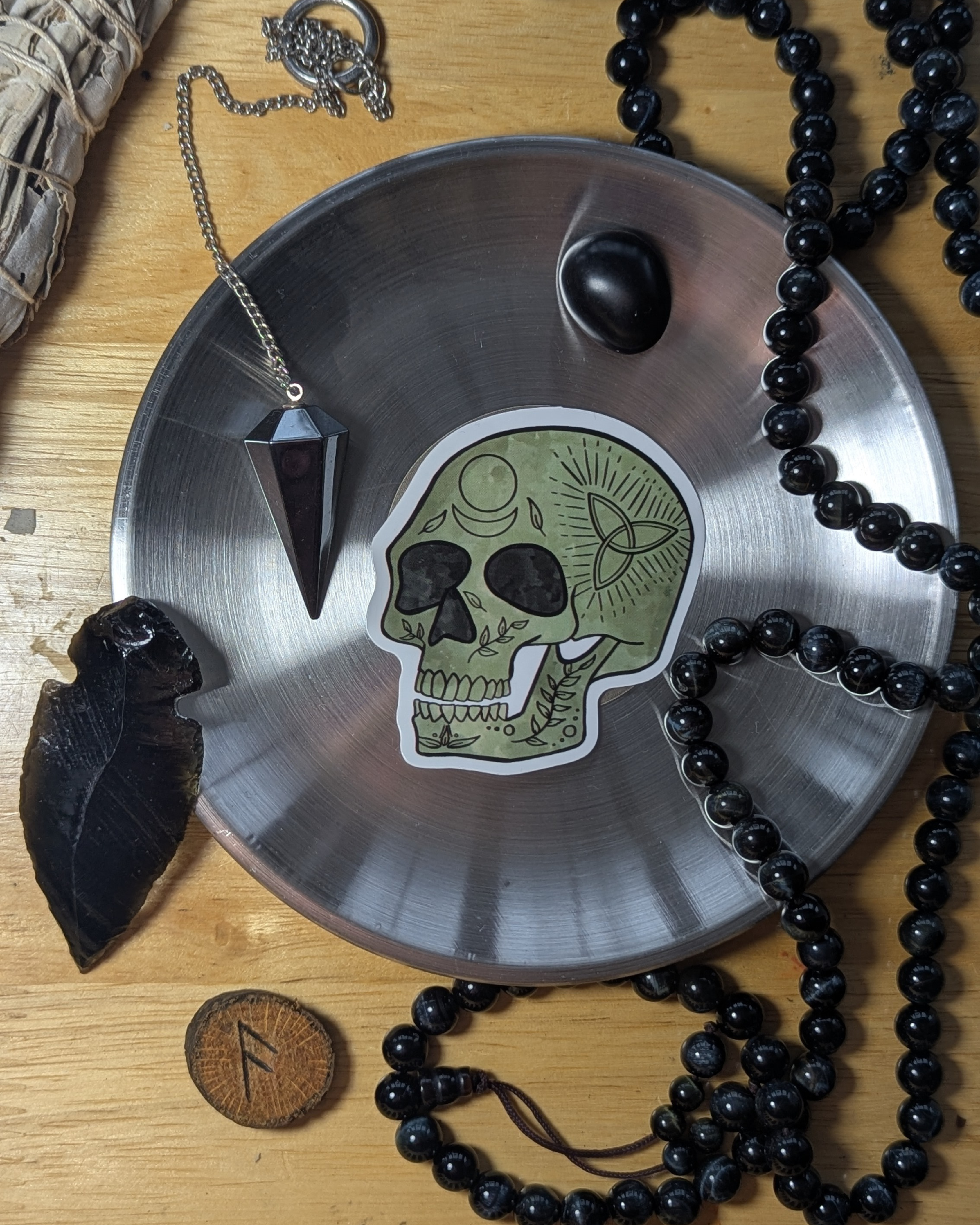 Witchy Occult Skull Sticker